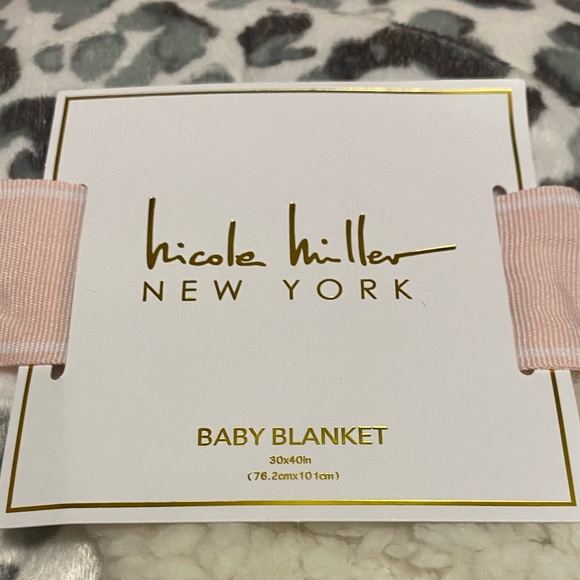 NWT Nicole Miller Plush Leopard Print Baby Blanket - Picture 4 of 6